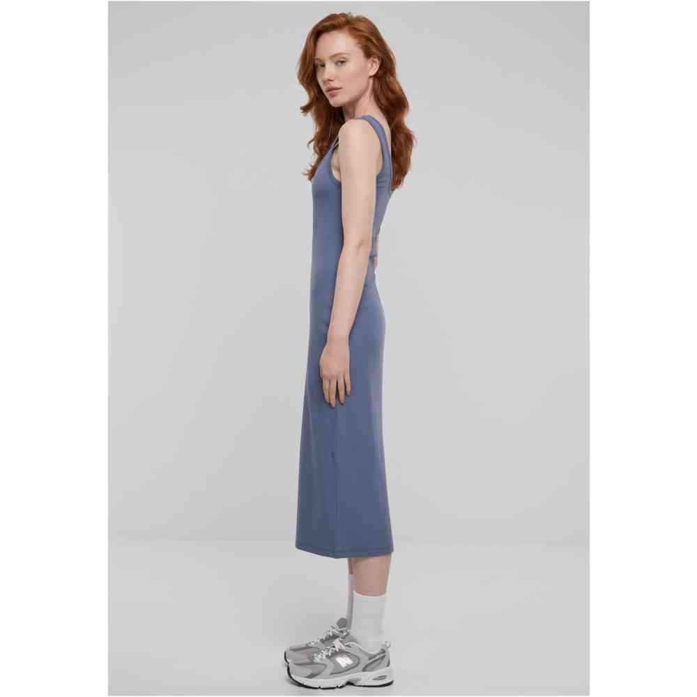 Urban Classics - Rib Top Lange jurk - Blauw